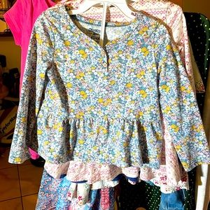 Girls floral peplum top